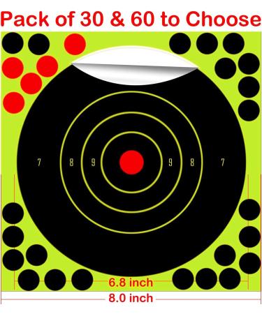 12-Inch Adhesive Shooting Targets - Reactive Self Stick Splatter Paper - 20 Pack - Buy Online on GoSupps.com