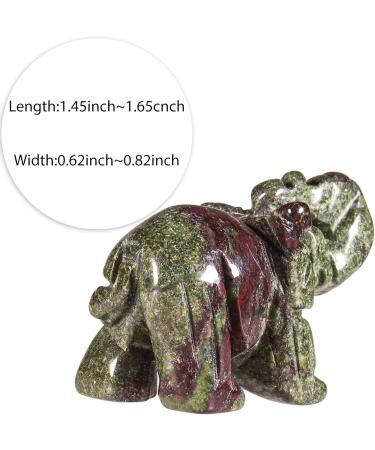 Buy NUPUYAI Elephant Figure - Gemstone Crystal Dragon Blood Stone | Feng Shui Reiki Decor & Lucky Charm - Buy Online on GoSupps.com
