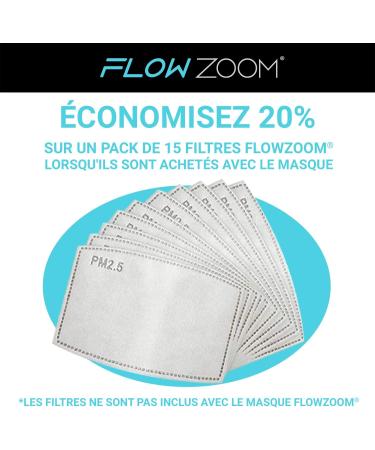 FLOWZOOM Anti Fog Mask with Filter - Pack of 2 Black Fabric Face Masks | Filtration Efficiency 98% | Adult Mask with Anti-F - Buy Online on GoSupps.com