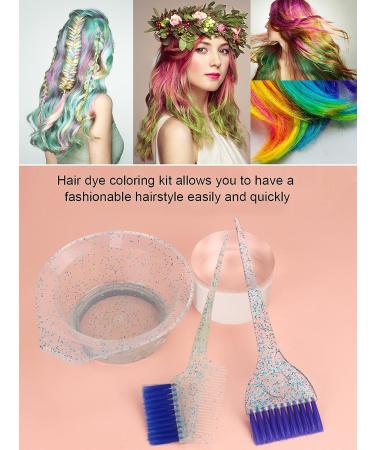 WSimily 11 Pcs Hair Dye Coloring Kit - Professional Salon Tools for DIY Hair Coloring - Mixing Bowl, Brushes, Bleaching Kit, Ear Muffs - Blue - Buy Online on GoSupps.com