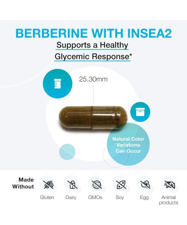 XYMOGEN Berberine with InSea2 - Berberine Supplement 500mg - Daily Metabolic Support Supplement - Wildcrafted Brown Seaweed Polyphenols - Support Wellness & Digestive Balance (60 Capsules) - Buy Online on GoSupps.com