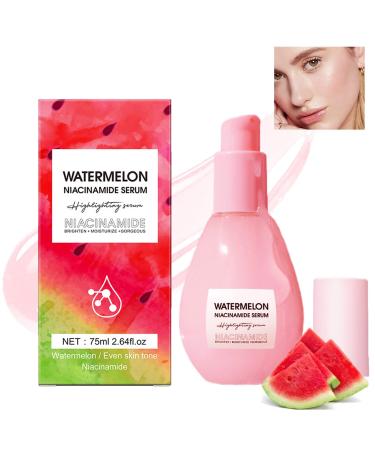 Watermelon Niacinamide Moisturize Moisturizing Facial Serum with Hyaluronic Acid ACID Glycerin Vitamin E Lightweight Hydrating Brightening Glow Dew Drops Face for Skin Care (60ml)