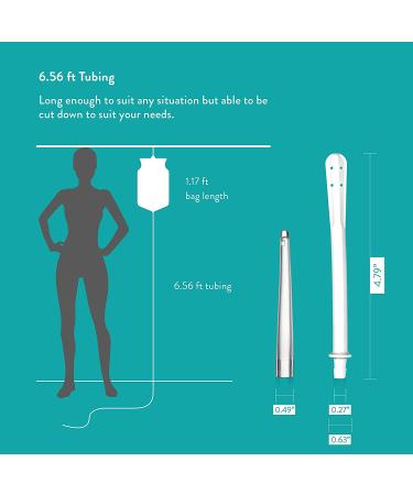 Aussie Health Co Non-Toxic Silicone Enema Bag Kit - 2 Quart Capacity for Colon Cleansing - BPA & Phthalates Free - Includes Hose, Tips, Clamp, Nozzle & Guide - Buy Online on GoSupps.com