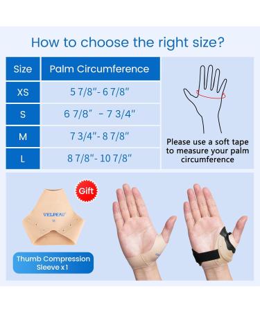Buy Velpeau CMC Thumb Brace for Osteoarthritis Relief - Comfortable Stabilization for CMC Joint Pain (Khaki Left Small - Buy Online on GoSupps.com