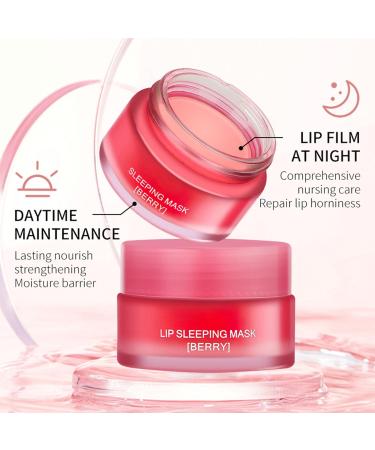 LAIKME Lip Sleeping Mask Overnight Lip Mask for Dry Cracked Lips Long Lasting Deep Moisturizing Nourish Dry Lips Gentle Exfoliating Restore Softness Smooth Fine Lines Non-Sticky Formula (Berry) - Buy Online on GoSupps.com