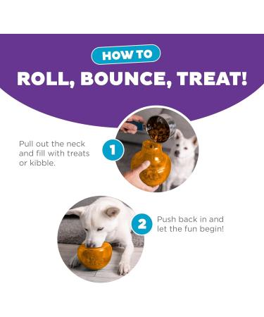 Outward Hound Planet Dog Orbee-Tuff Snoop - Interactive Snack Ball Toy for Dogs - Large Orange - Ideal for International Shipping - Buy Online on GoSupps.com