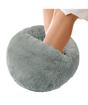 Aizuoni heated foot warmers for the bed-USB footwill-anti-slip-dot design foot warmer for women 3 levels of time and temperature control quick heating gray