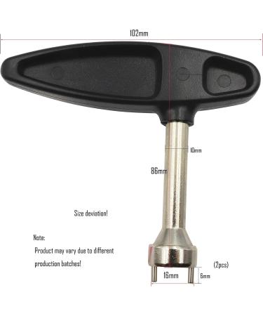 2-Pack Golf Spike Wrench Set - Stainless Steel Tool for Removal & Adjustment | Portable with ABS Handle - Buy Online on GoSupps.com