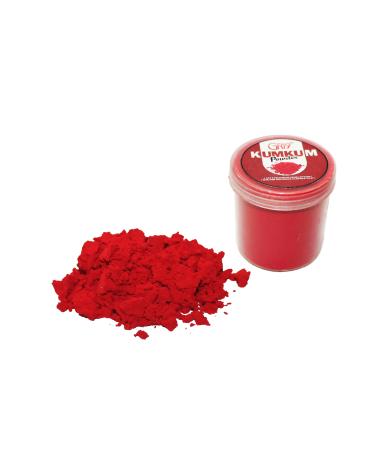 GRI9 Indian Dark Red Pure Kumkum Powder ( Sindoor   Kumkuma   Kum Kum ) For Makeup   Pooja And Other Hindu Rituals (Dark Red 0.90 Ounces)