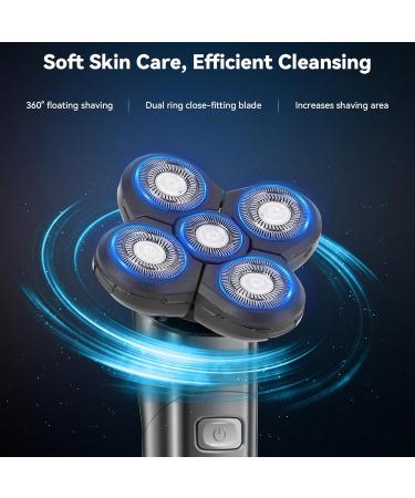 Replacement Heads for Men Electric Shaver Universal 5Blade Rotary Electric Beard Shaver Easy to Install Waterproof 5Blade Rotary Head Replacement1 h - Buy Online on GoSupps.com