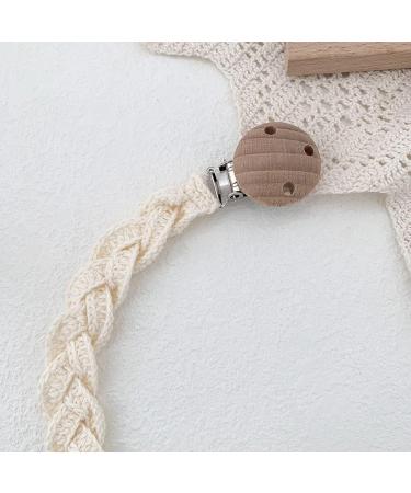 Handmade Crochet Pink Rose Baby Pacifier Chain | GLASSNOBLE | Eco-Friendly Baby Accessories - Buy Online on GoSupps.com