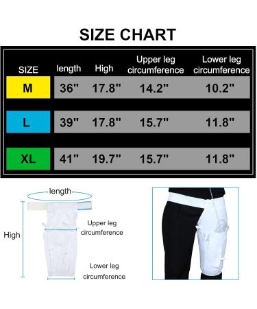 Catheter Leg Bag Holder with Waist Belt - Washable & Durable Foley Leg Bag Sleeve for Incontinence - Buy Online on GoSupps.com