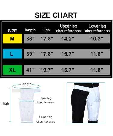 Buy X-Large Catheter Leg Bag Holder - Durable & Washable Urine Bag Sleeve with Waist Belt for Incontinence - International Shipping Available - Buy Online on GoSupps.com