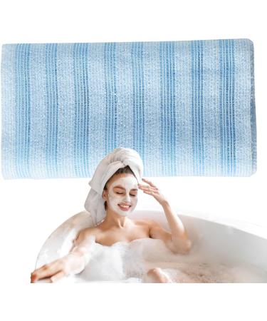 Exfoliant pour le corps deux serviettes en tissu exfoliant pour le corps | Serviette de douche s re et douce pour chambres voyages voyages d'affaires maison Bleu (Blue Stripes) - Buy Online on GoSupps.com