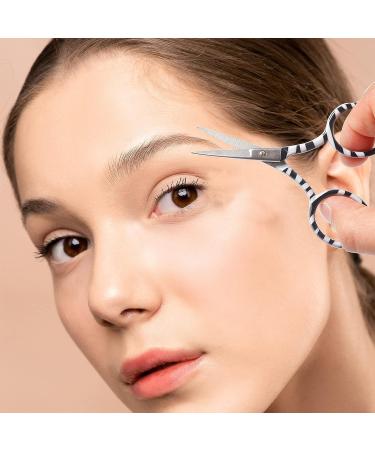 YJSStriving 3.5 Inch Small Beauty Eyebrow Trimmer Scissors - Zebra-stripe Design - Buy Online on GoSupps.com