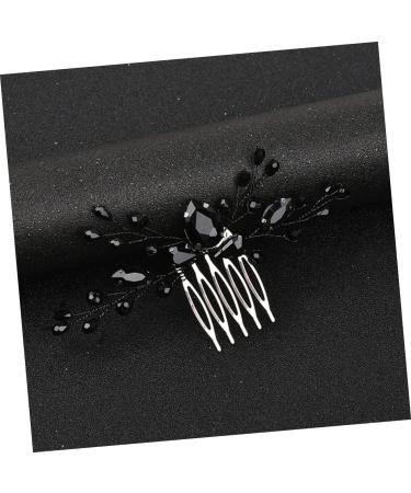 HAPINARY Black Crystal Hair Accessories Bridesmaid Hair Clip Black Barrettes Bride Headpiece Bridal Hair Clip Decorative Hair Clips Bridal Hair Brooch Alloy Miss Wedding Hair Comb - Buy Online on GoSupps.com