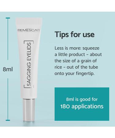 Remescar Sagging Eyelids 8ml - Instant Treatment Drooping Eyelids Cream - Instant Upper Eye Lift Effect In 1 Application - Clinically Proven Anti Aging Eye Cream - 180 Applications - Buy Online on GoSupps.com
