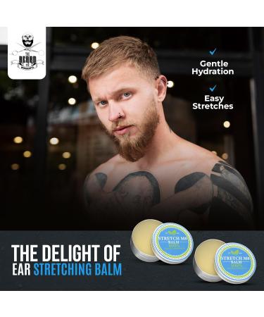 Premium Ear Stretching and Piercing Balm Double Pack 2 x 15 ml. Heal Protection Lubricate Caps Tapers & Expanders Shea Butter Auntie Eucalyptus Jojoba Hemp Oil and Beeswax - Buy Online on GoSupps.com
