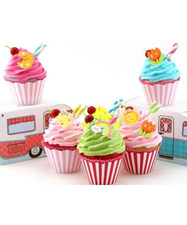 Keaziu 24 Pack Rainbow Cupcake Toppers Sunshine Star Moon Cupcake Picks for Boys Girls Rainbow Neutral Baby Shower Birthday Party Decorations Supplies - Buy Online on GoSupps.com