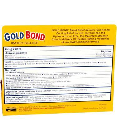 Gold Bond Rapid Itch Relief Maximum Strength 1oz Cream (3 Pack) - Fast Soothing Relief - Buy Online on GoSupps.com