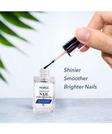 Extra Strong Nail Strengthener Serum - Top/Base Coat for Weak & Damaged Nails - Cuticle Care Growth Treatment - 1 Pack - Buy Online on GoSupps.com