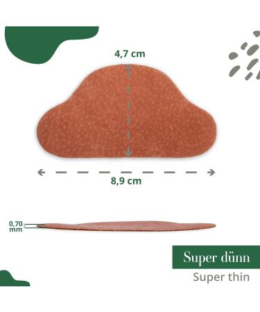Sulpo 4 Pairs Real Leather Heel Cushions - Blister & Friction Protection Self-Adhesive Anti-Slip Heel Pads for Shoes - Shoe Repair in Cognac - Buy Online on GoSupps.com