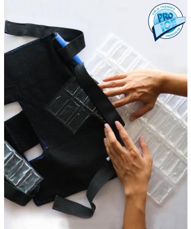 Pro Ice Scapula/Cervical Cold Ice Wrap with Inserts - Fast Pain Relief - Buy Online on GoSupps.com