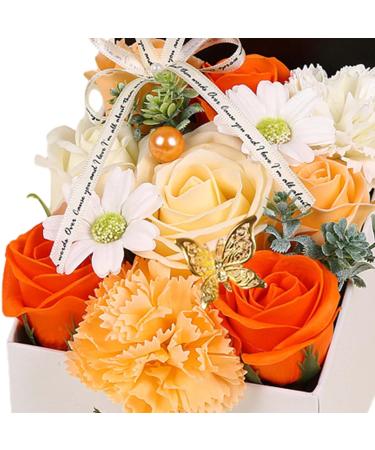 Soap Flower Box - Artificial Rose Scented Soap Gifts for Christmas & Birthdays | 12cmx12cmx18cm | Perfect for Lovers & Girls - Buy Online on GoSupps.com