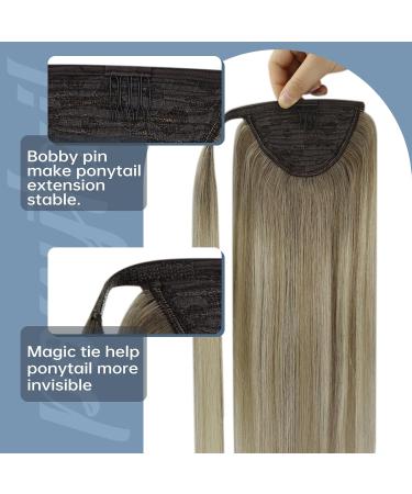 FSHINE PERSCHWANT 50cm Human Hair Ponytail Clip - Light Brown to Blonde Remy Hair 100g #19/8/60 - Perfect for Stunning Hairstyles - Buy Online on GoSupps.com