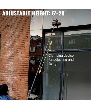 Window Cleaning Pole Water/Hose Fed Pole Window Cleaning Brush Equipment Extendable Cleaner Pole for Large Vehicles Trucks Roof/5.4M/18Ft 35cm Brush Head 9M/30FT - Buy Online on GoSupps.com