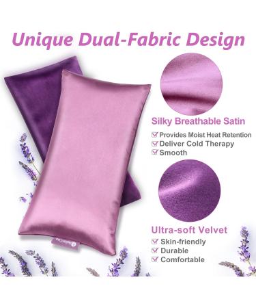 RelaxCoo Lavender Eye Pillow 2 Pack - Weighted Eye Mask for Relaxation, Headache Relief, and Meditation - Aromatherapy Eye Compress for Yoga and Sleeping - Buy Online on GoSupps.com