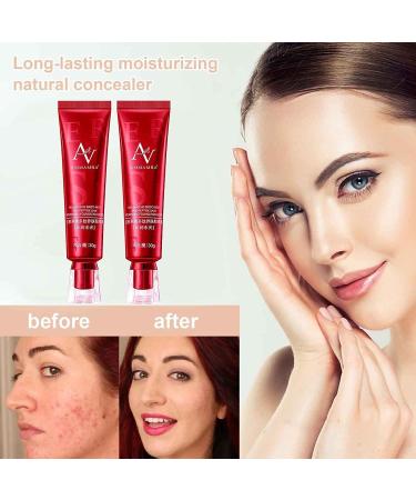 3Pcs Red Ginseng Bird's Nest Concealer Liquid Foundation - Long-Lasting Moisturizing Formula (2 Beige) - Buy Online on GoSupps.com
