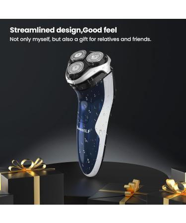 SweetLF Electric Razor for Men - 100% Waterproof Rechargeable Shaver with Pop-Up Beard Trimmer | Cord & Cordless Floating Head (Navy Blue) - Shop Now - Buy Online on GoSupps.com