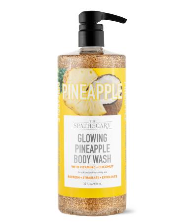 Glowing Pineapple Exfoliating Body Wash with Vitamin C and Coconut 32 oz