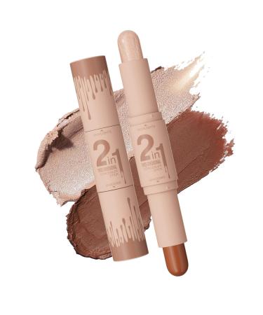 2 in 1 Makeup Highlighter and Contour Pen Double Sided for Makeup
