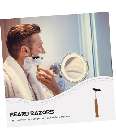 Frcolor Bamboo Handle Razor Set - 4 Pieces Safety Shaving Tools for Men - Eco-Friendly Double Handle Design - Buy Online on GoSupps.com