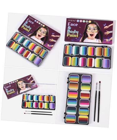 Ipetboom Rainbow Body Paint Set for Adults & Kids | Fluorescent Face Painting Makeup Kit | Water-Soluble Pigment Palette - Buy Online on GoSupps.com