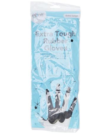 Elliott Heavy Duty Household and Maintenance Rubber Gloves Extra large Gloves with breathable flock Lining and non-slip grip One pair of Black Gloves XL - Buy Online on GoSupps.com