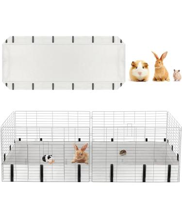 Mfsdai waterproof oxford fabric habitat for guinea pig pet cage (cage not included) guinea pig bed linen cages liner washable guinea pig pipi pads for rabbits hamsters l l l 122*61*10cm gray
