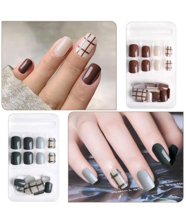 Kalolary 144PC False Nails Color Gradient Acrylic Fake Nails with Glue Stickers for Women & Girls | Perfect for DIY Nail Art Decoration - Buy Online on GoSupps.com