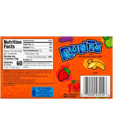 Runts Candy Theater Box | By Blue Clover Foods | 5oz Box | Pack Of 3 - Buy Online on GoSupps.com