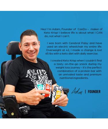 CanDo Keto Krisp - Peanut Butter & Chocolate Chunk Keto Bars (12 Pack) | Low-Carb High Protein Gluten-Free Snack | Delicious Healthy Meal Replacement - Buy Online on GoSupps.com