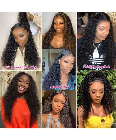 Buy 20-Inch Front Lace Human Hair Wig - Curly 150% Density Brazilian Remy Hair for Women - International Shipping Available - Buy Online on GoSupps.com