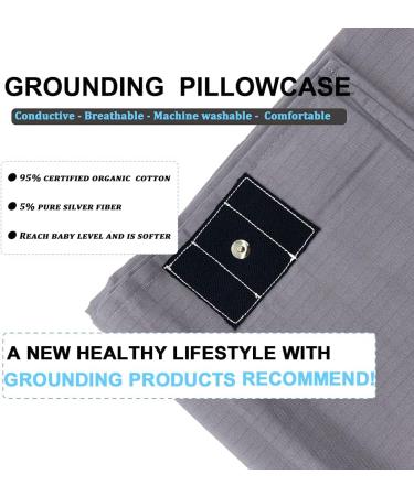 DREAMIEE Queen Size Grounding Pillowcase - 20x30in Sleep Therapy Gray with 15ft Connection Cord - Buy Online on GoSupps.com