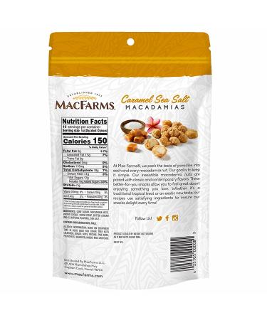 MacFarms Caramel Sea Salt Macadamia Nuts - 10 oz (Pack of 2) - Delicious Snack Duo - Buy Online on GoSupps.com