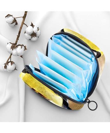 Stylish Menstruation Pad Bag with Zipper - Women's Tampon & Napkin Collection Bag (Bird & Forest Animal Design) - Ideal for Girls - Buy Online on GoSupps.com