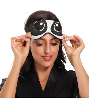 Haskirky Light Blocking Eye Mask for Deep Sleep - Breathable & Adjustable for Men and Women - Perfect for Travel, Yoga, Meditation - Panda Big Eyes Design - Buy Online on GoSupps.com