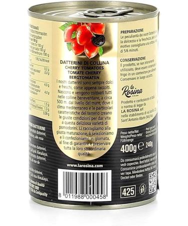  La Rosina 24 x La Rosina Tomodorino Datterino di Colline Italian cherry tomatoes 400g box - Buy Online on GoSupps.com
