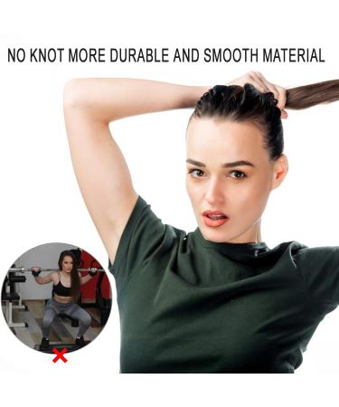 100 pcs Black Elastic Hair Ties - No Metal Bands for Women, Girls, Men - Thick, Heavy, Curly Hair - 4mm - Buy Online on GoSupps.com