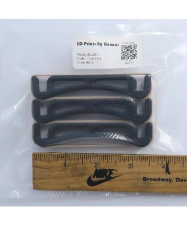 Visor Benders Pack of 3 Black Tight Curl Model with Rubber Bands - Hat Shaping Tool Made in USA - Buy Online on GoSupps.com